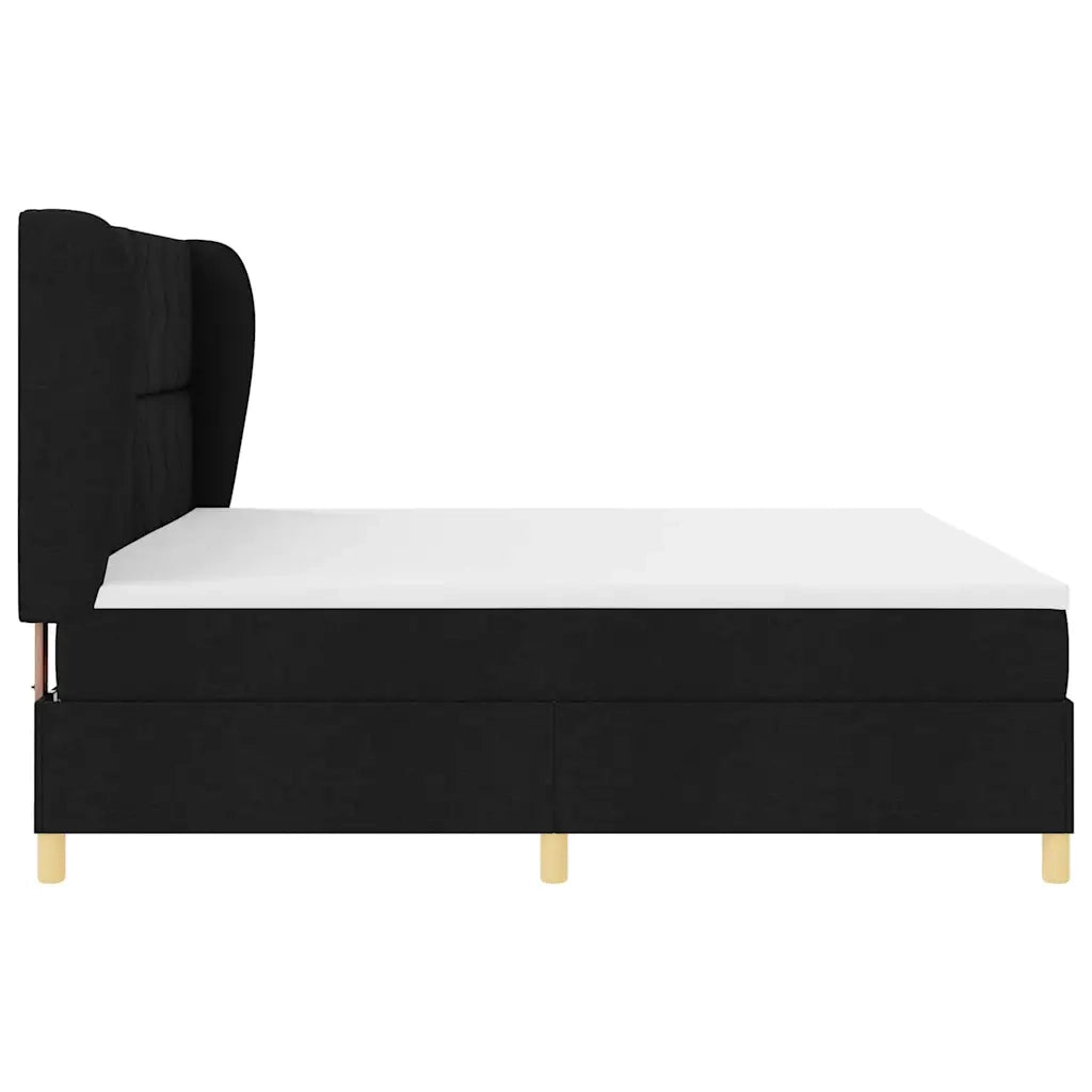 Letto a molle con materasso Nero 200 x 200 cm Tessuto 3340839