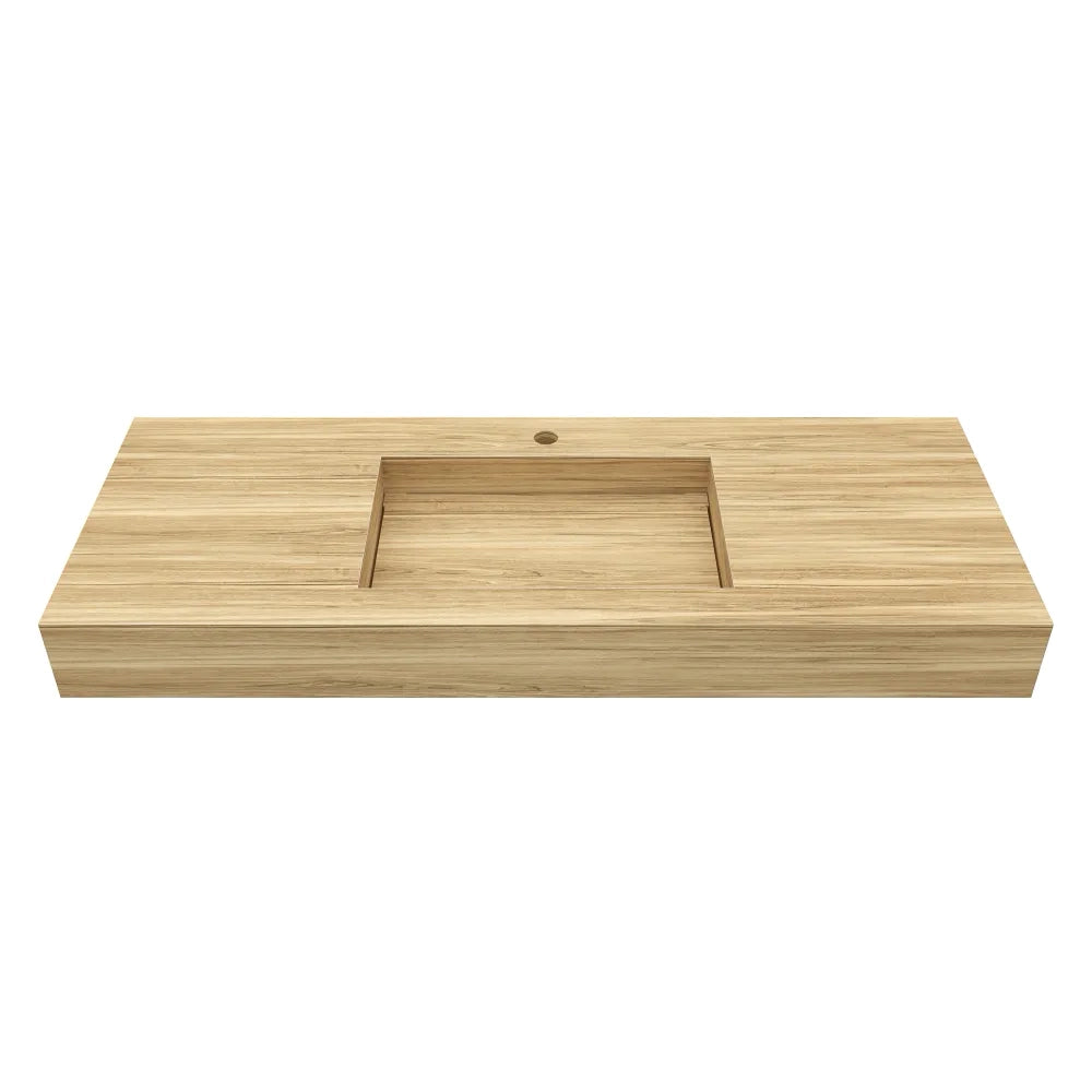 Lavabo sospeso in hpl 120cm rovere miele | Baikal