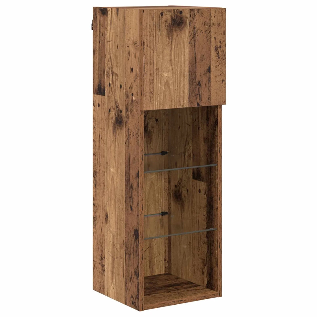Mobiletti TV da Parete 4 pz-Set di 4 Credenza per TV sospesa Rovere artigianale 40 x 30 x 30 cm