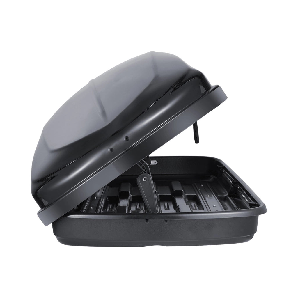 WP3001 Box da Tetto Auto 370 L in ABS Nero, Baule Portapacchi Aerodinamico con Doppia Apertura per Auto e SUV