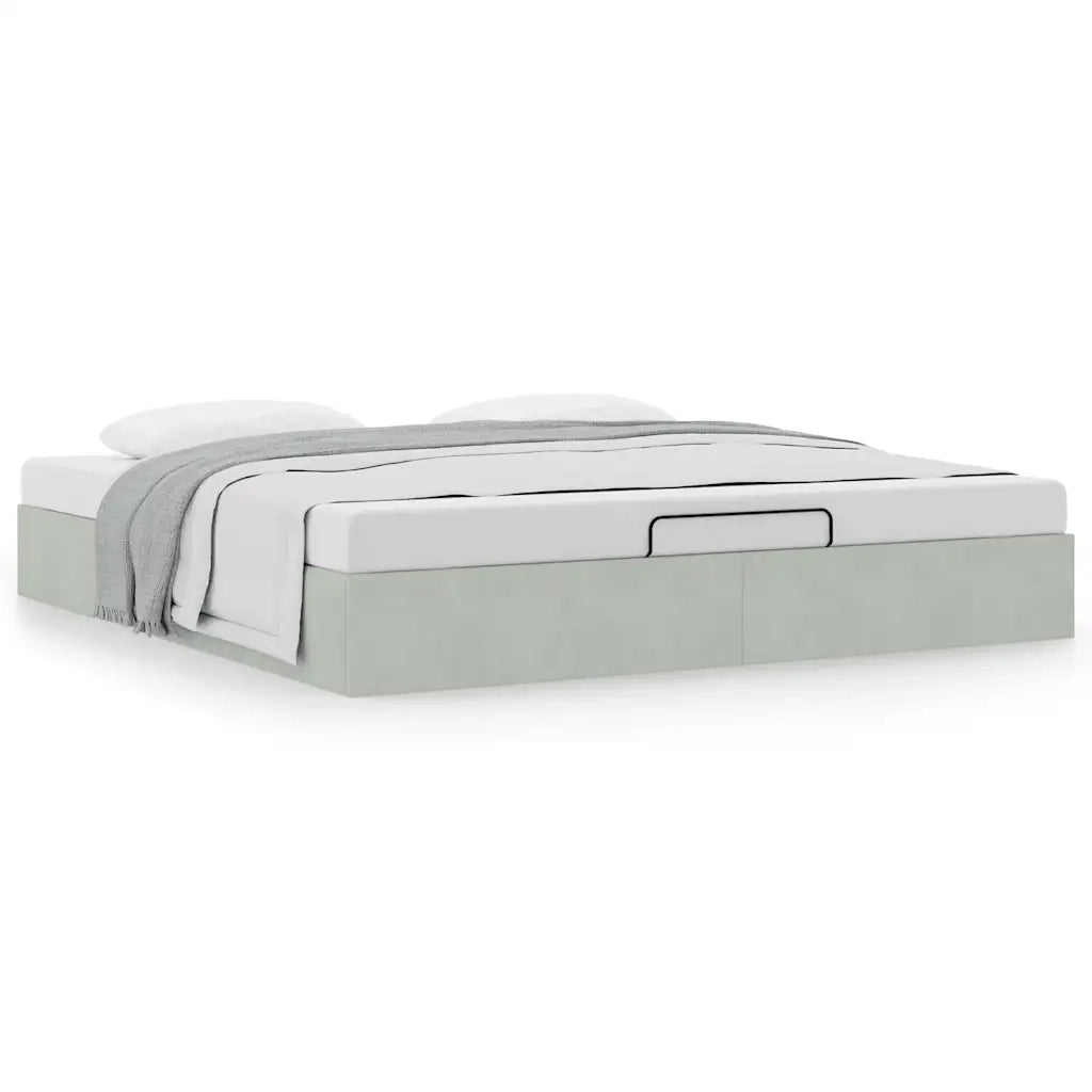 Struttura Letto Pouf senza Materasso 200x200 cm in Velluto 3310985