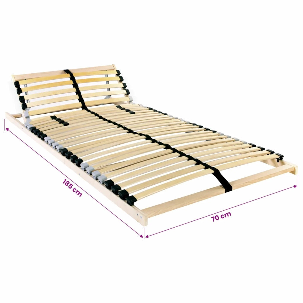 Base a doghe Marrone 70 x 190 cm Legno massello di faggio 42015238