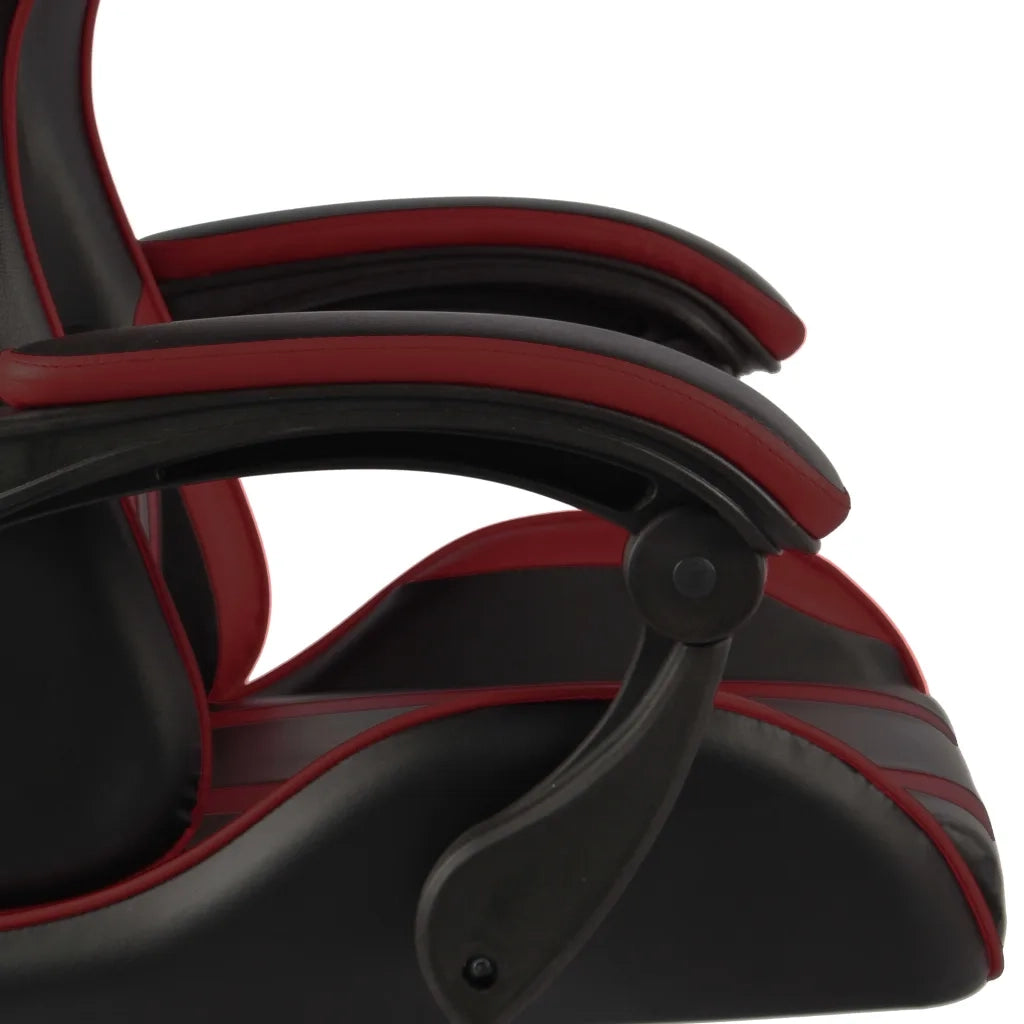 Sedia da Ufficio | Sedia da Gaming Nero e Rosso Vino in Similpelle