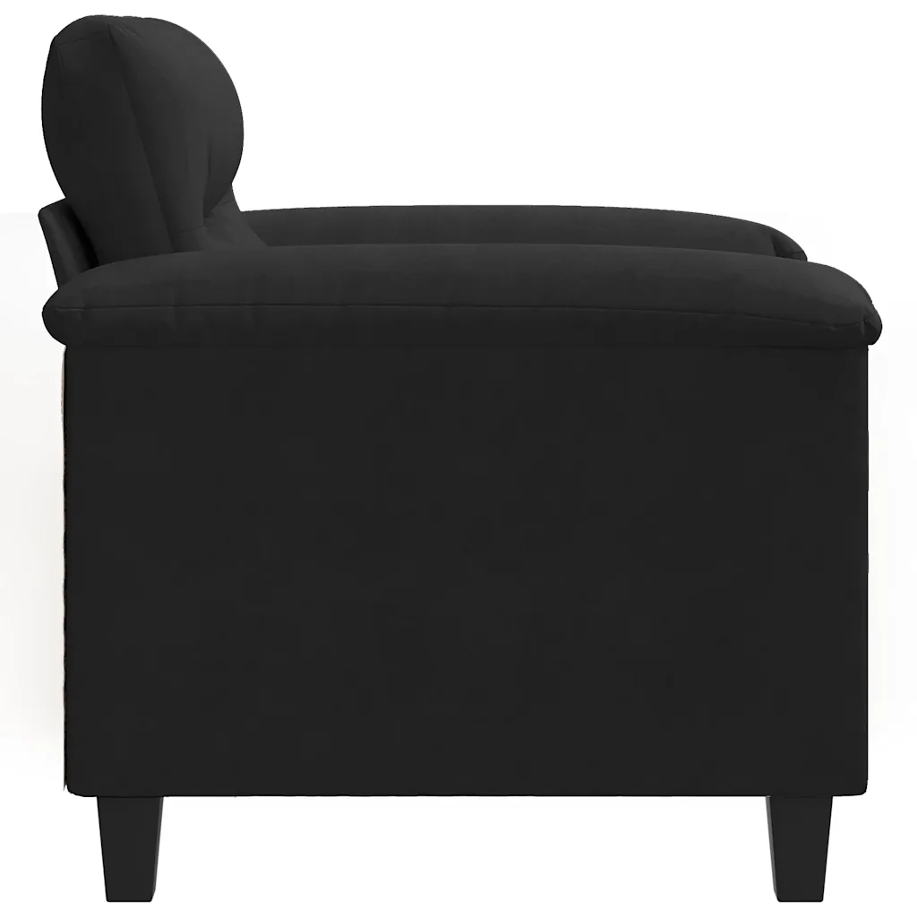 Poltrona | Sedia Relax Nera 60 cm in Microfibra