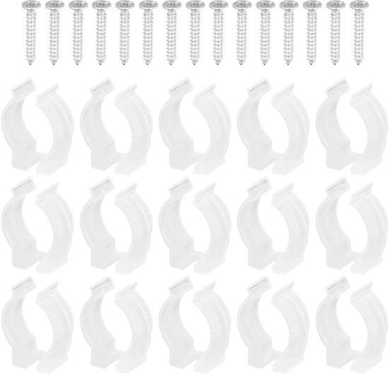 Supporto LED per Lampada a Incandescenza - Supporto per Lampada - Plastica - Tubo Fluorescente - Montaggio - Lampada LED - Supporto - Plastica - Semitrasparente - Pacchetto da 15