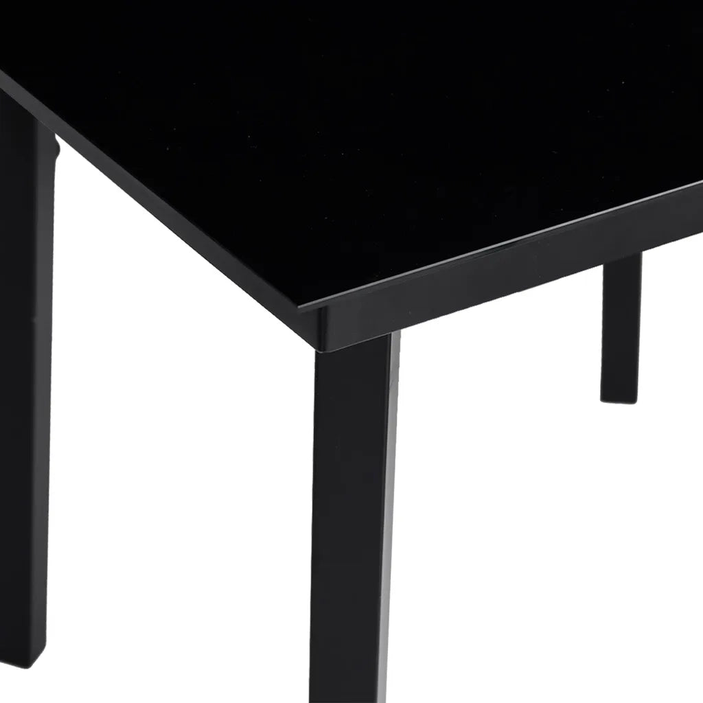 Set da Pranzo da Giardino 3 pz con Cuscini Nero in Polyrattan