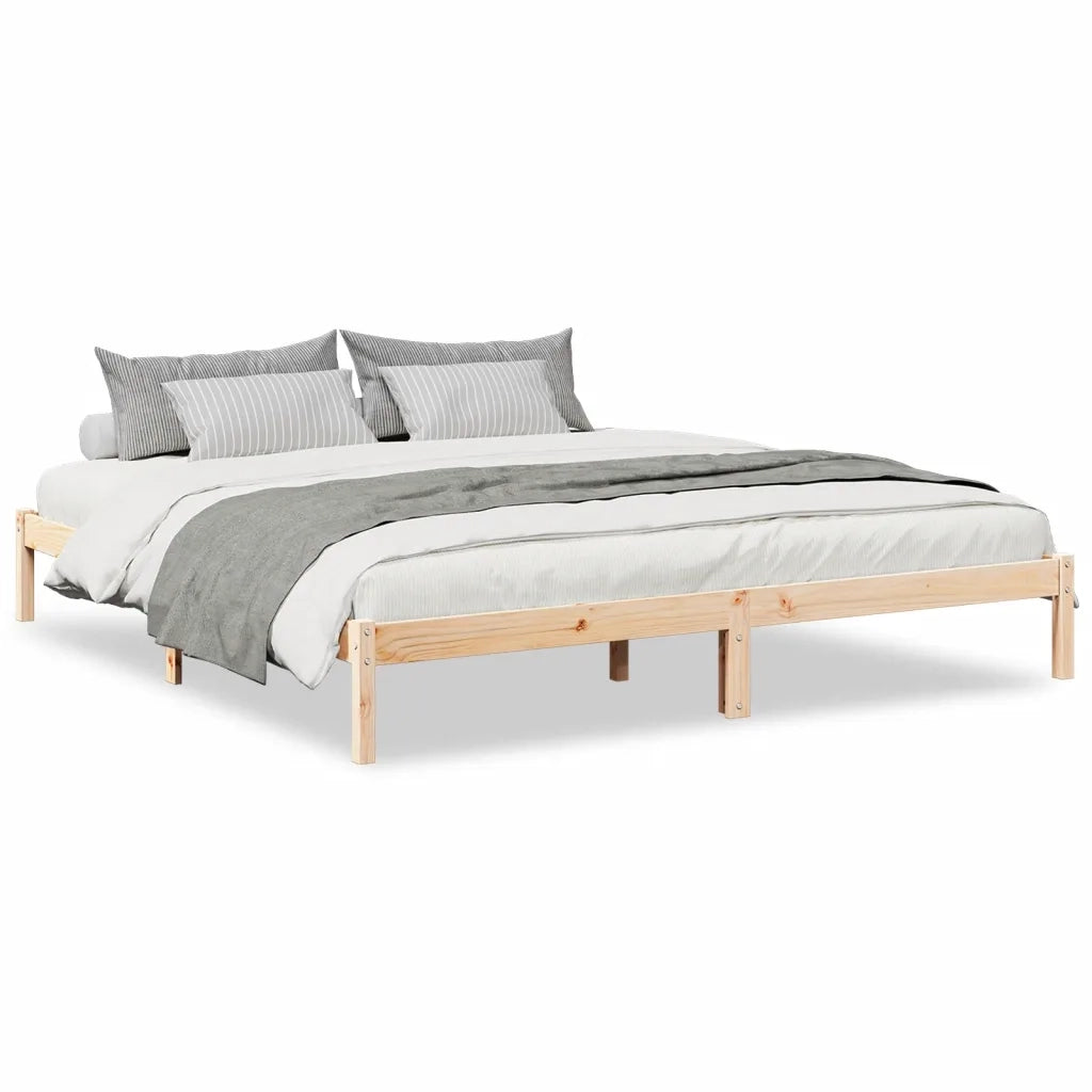 Letto Extra Lungo senza Materasso-Struttura Letto 180x210 cm in Legno di Pino 950038