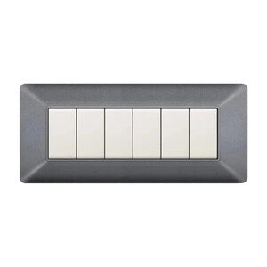 EASY PLACCA MATIX GRIGIO CHIARO 6P- ELETTROCANALI- 1,0 pz