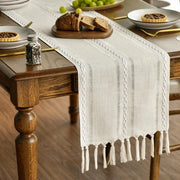 Decorazione da tavola a forma di guanciale in stile boho, 33x183 cm, decorazione da tavola lavabile, ideale per feste, compleanni, San Valentino e matrimoni.