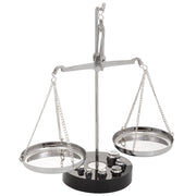 Bilancia metallo base acrilico argento d7x20h cm