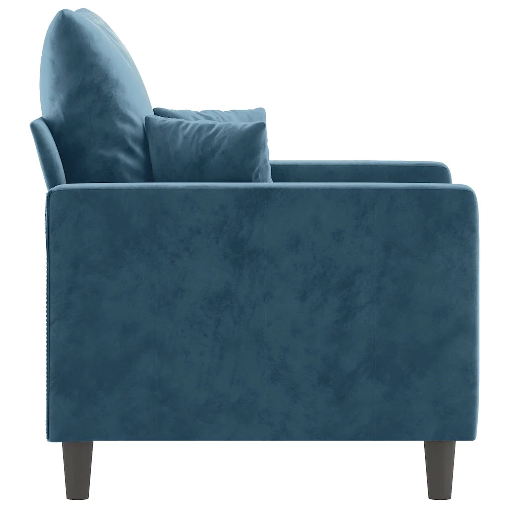 Poltrona Blu 60 cm Velluto 359292