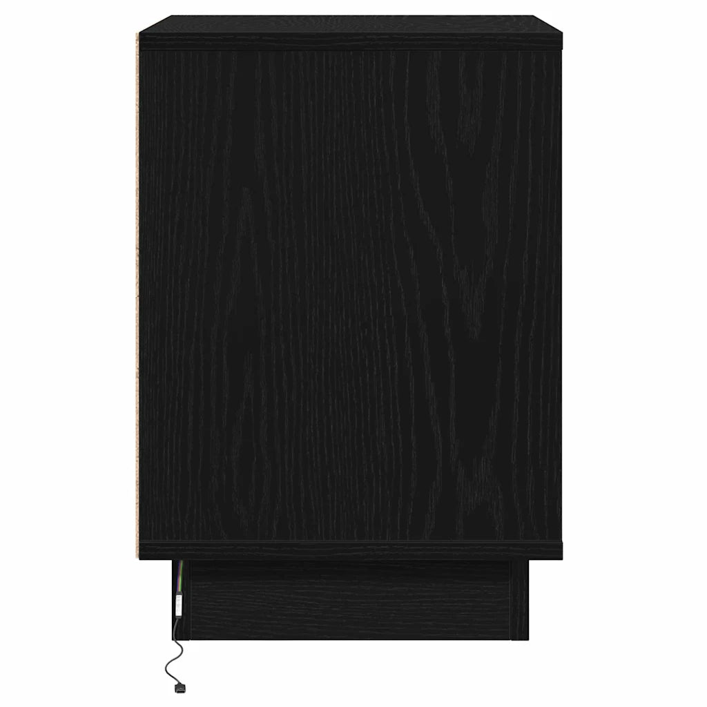 Armadio da Notte 2 pcs Rovere Nero 39 x 34,5 x 50 cm 869597