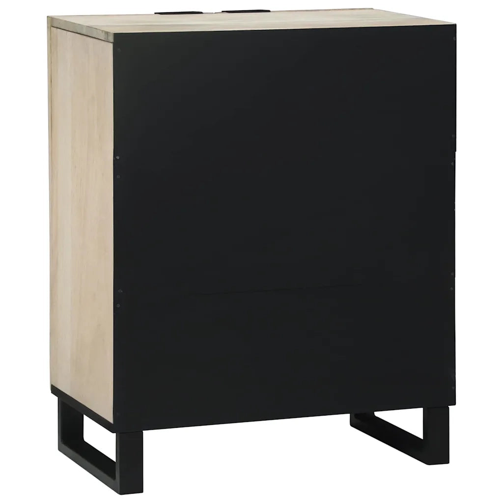 Credenza Bianco 60 x 33,5 x 75 cm Legno di mango massello 4017974