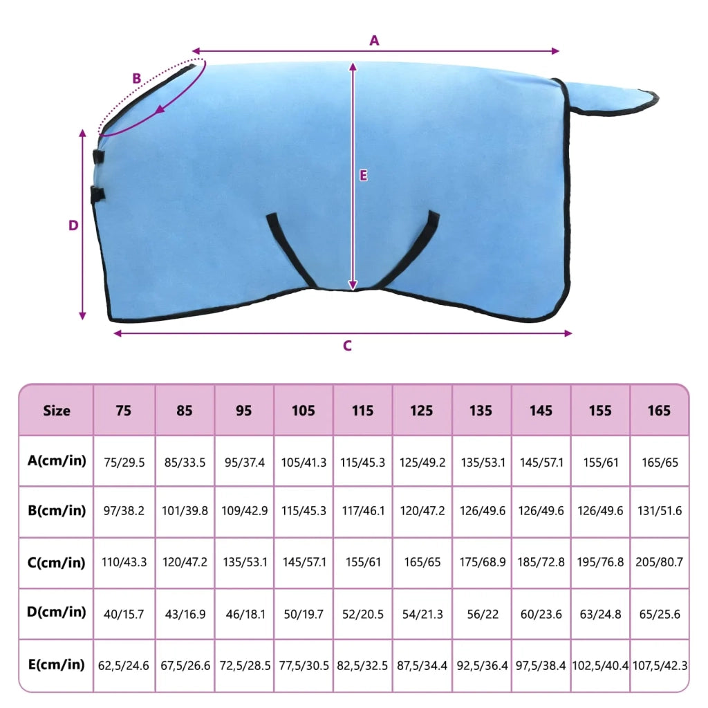 Coperta per Cavalli Aqua Completo 75 cm Poliestere 42013187
