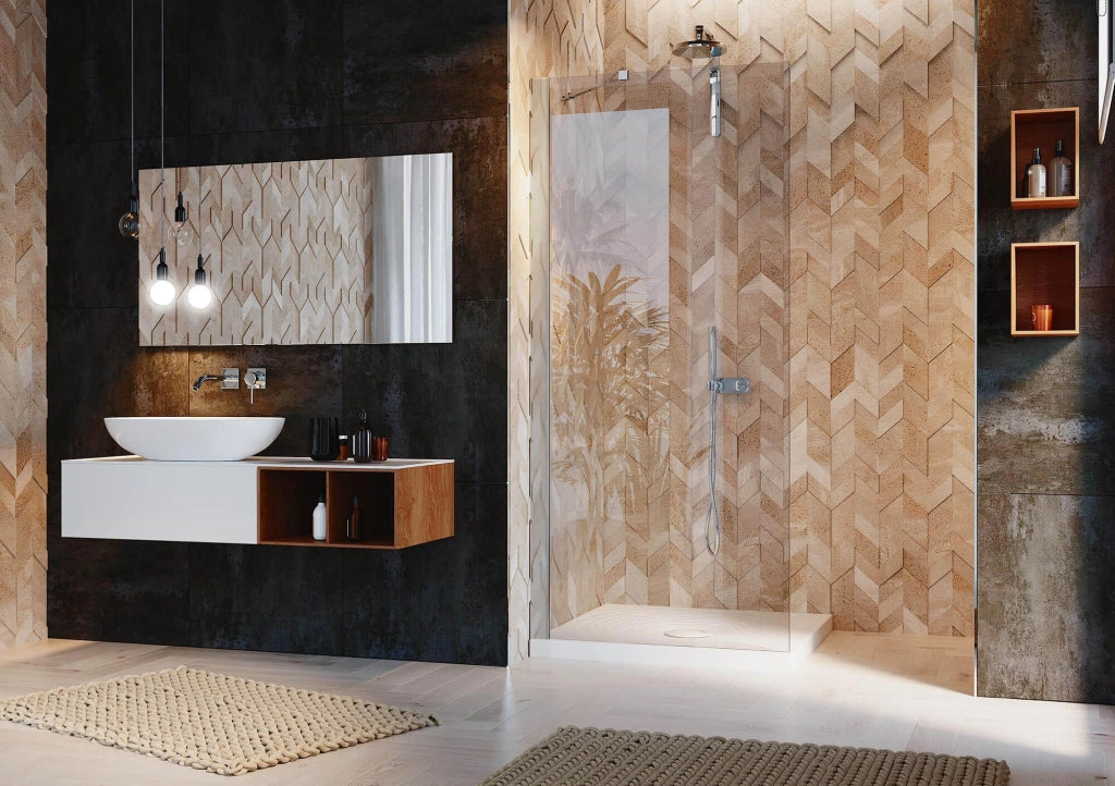 Parete Doccia Walk-In 50 cm in Cristallo Trasparente 6mm H190 Fosterberg Herning