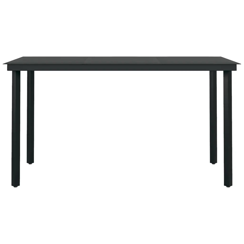 Set da Pranzo da Giardino 5 pz con Cuscini Nero 3099355