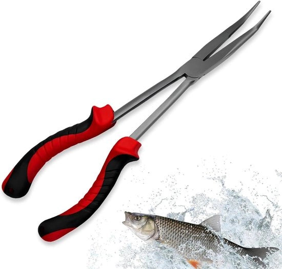 Tang per pesca con lunga portata per grandi pesci - accessori da pesca con lama curva - set di tange corrosione-resistente