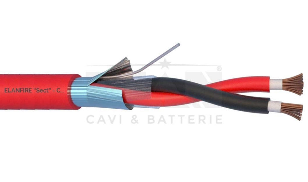 MATASSA CAVO ELAN ALLARME ANTINCENDIO ELANFIRE TW + SCHERMO 2X2,5 282251R 100MT