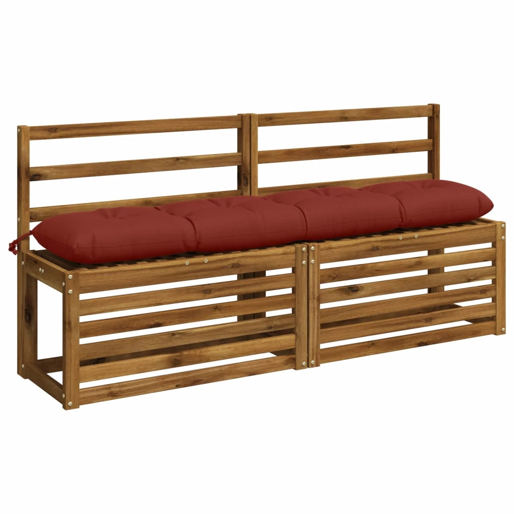 Cuscini per Panchina VIANEN 2 pz 100% Poliestere Rosso 952863