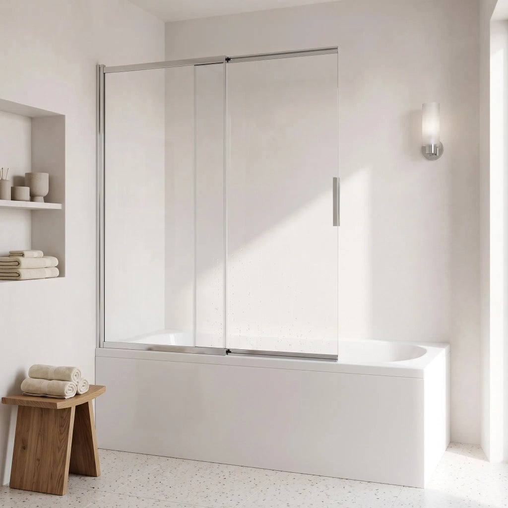 Paravento Vasca Scorrevole Rea Dario Chrome 80