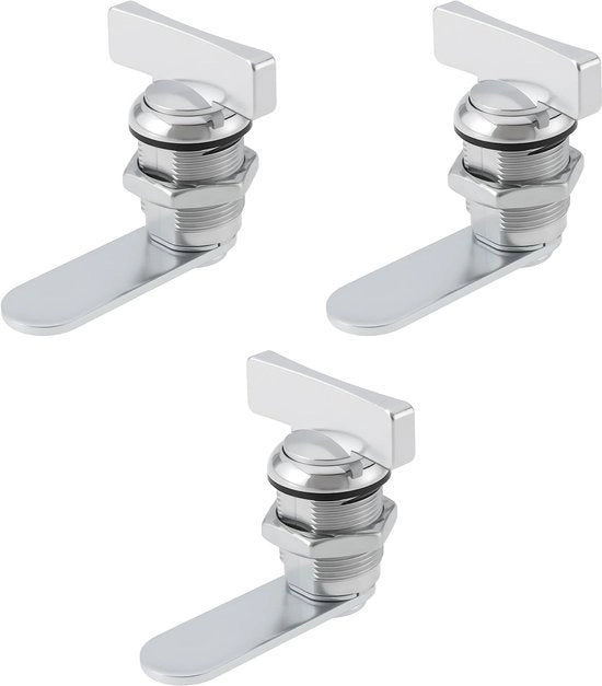 Chiusura a Camlock 90 Gradi Rotativa - Slot per Mobili - Chiusura per Cassetti - Sistema di Chiusura per Cassetti - Cassetti per Strumenti - Adatto per Montaggio M19 - Dimensioni 37,5x21,5x22mm - Chiusura per Cassetti