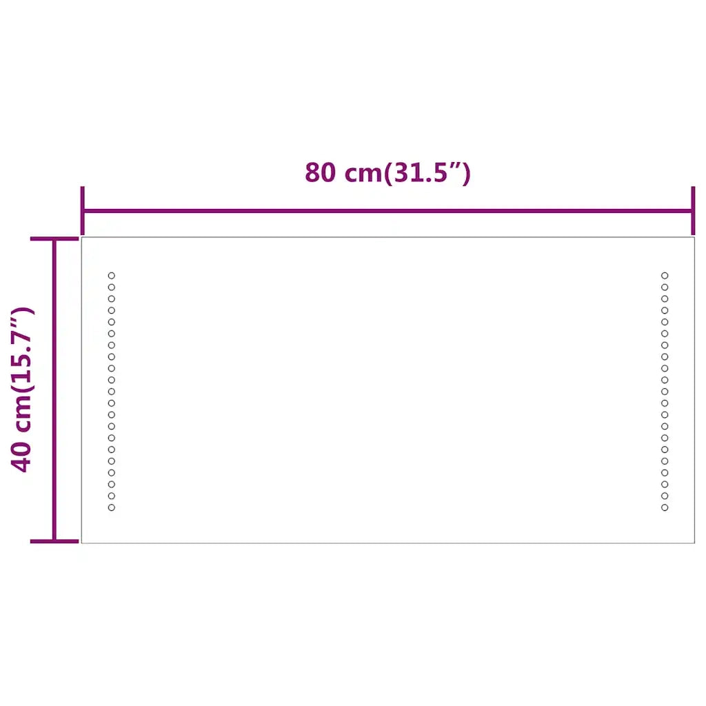 Specchio da Bagno con Luci LED-Specchio per Bagno 80x40 cm 613240