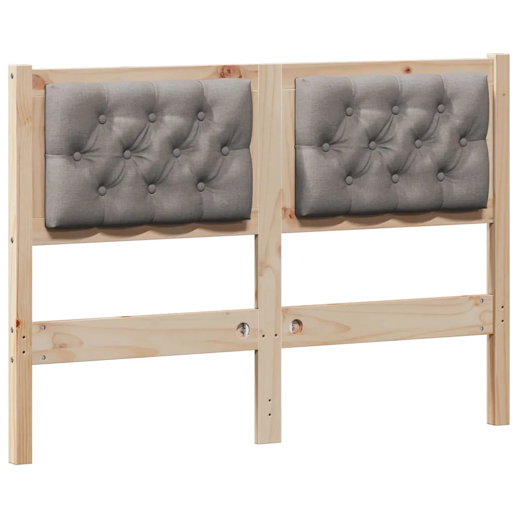 Testiera Altro-Testiera con Cuscini Marrone e taupe 120 cm Legno di pino massello