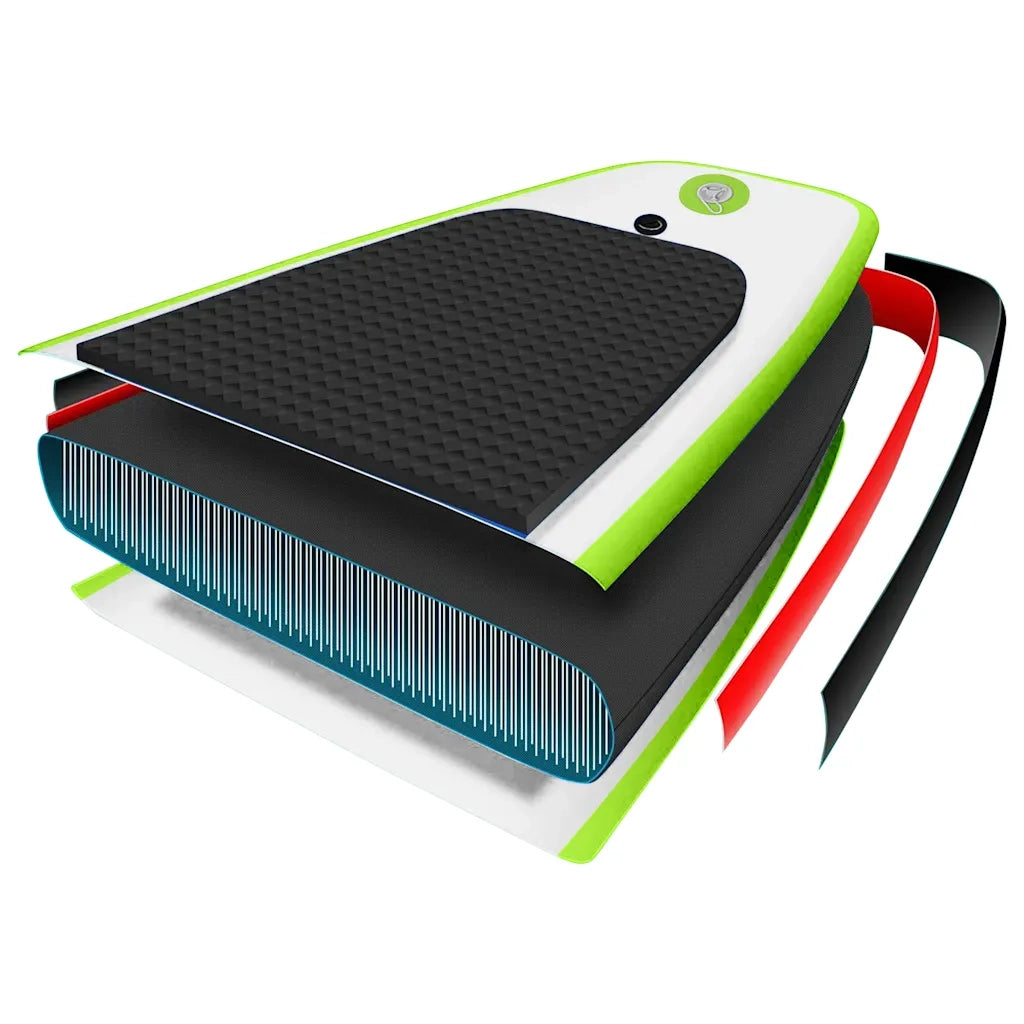 Set Tavola da SUP Gonfiabile Verde e Bianco 92734