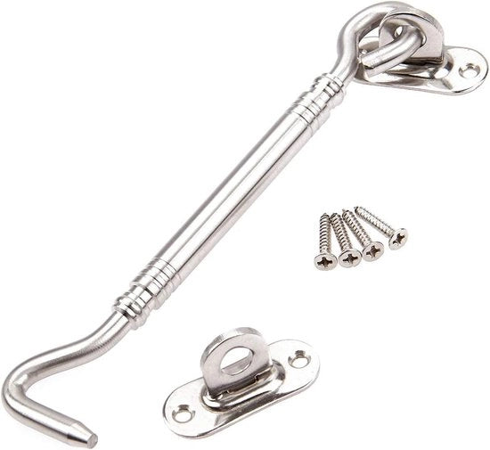 Chiusura Porta Esterna di Alta Qualità in Acciaio Inox - Chiusura Porta Interna di Alta Qualità in Acciaio Inox - Chiusura Porta con Codice - Chiusure Porta - Ideale per Garage - Chiusura Porta Automatica