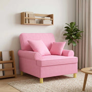 Poltrona XL con Cuscini Rosa Tessuto 42043494