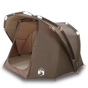 Tenda da Pesca per 4 Persone Marrone Impermeabile