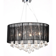 Lampadario con 85 Cristalli Nero 60344