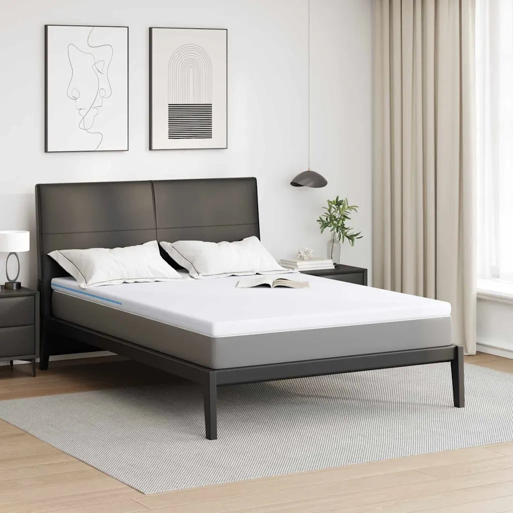 Topper per materasso Bianco 160 x 200 cm Tessuto Jacquard 4106283