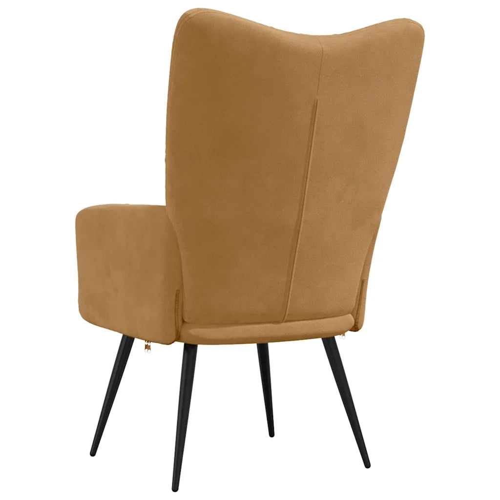 Poltrona Relax Marrone in Velluto 328081