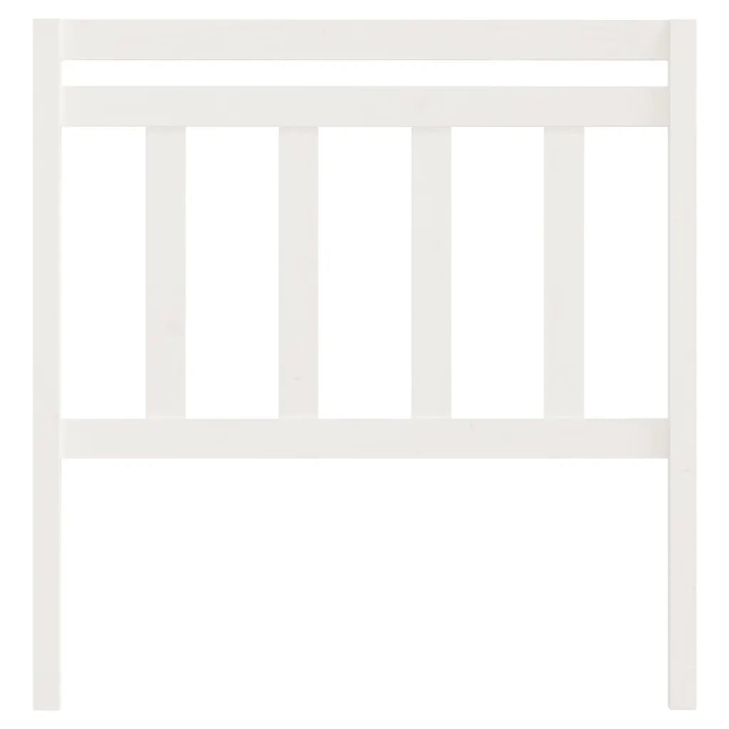 Testiera per Letto-Testata-Testiera Decorativa Bianca 106x4x100cm in Legno Massello di Pino 882185