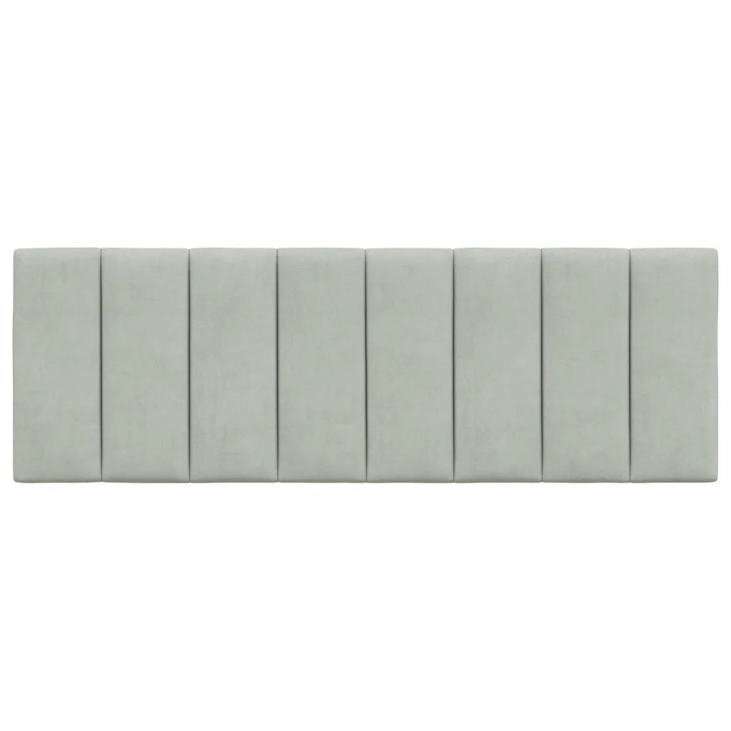 Cuscino Testiera Hanko Grigio Chiaro 137 cm in Velluto 376074