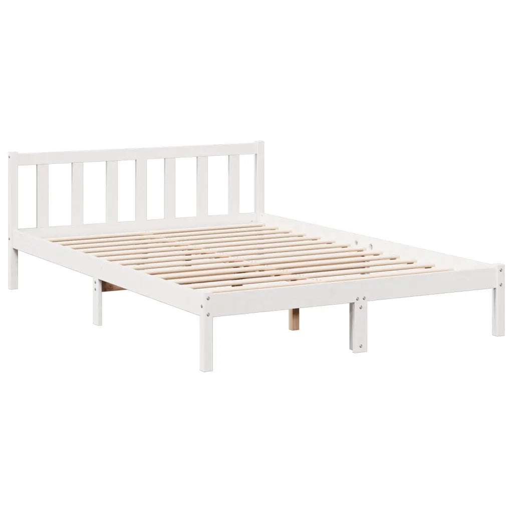 Letto Extra Lungo senza Materasso Bianco 180x200 cm in Pino 852435