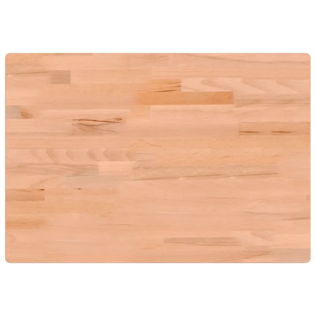 Piano Scrivania 80x55x2,5 cm in Legno Massello di Faggio 356093