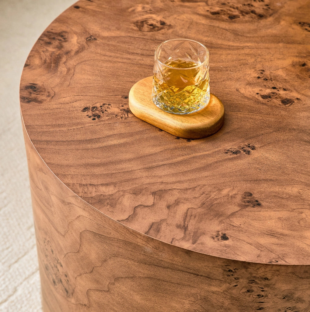 TAVOLI da caffè nesting Set da 2 pezzi MDF marrone con contenitore