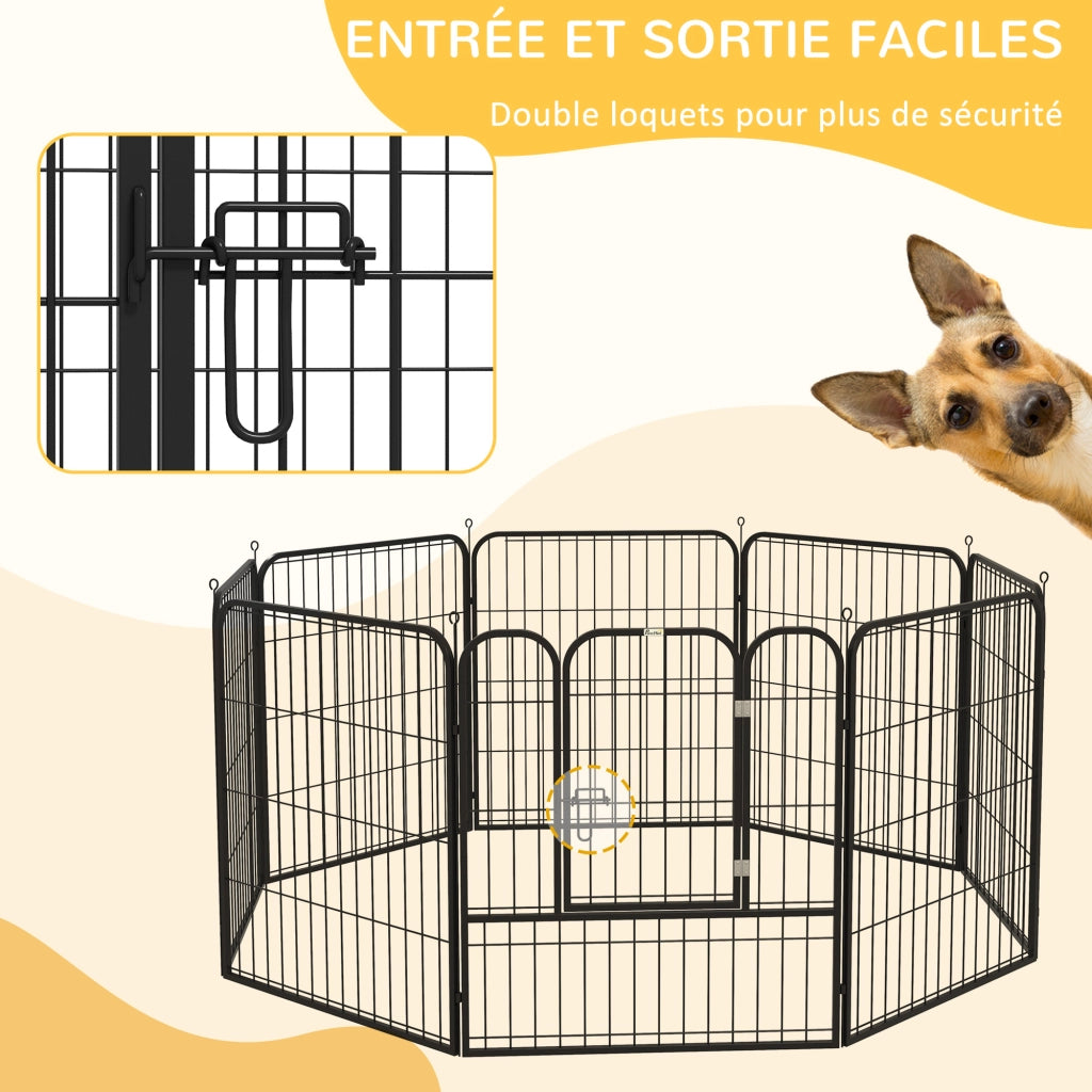 Recinto per Animali Modulabile ¨C Minimal ¨C Nero 80x80 cm
