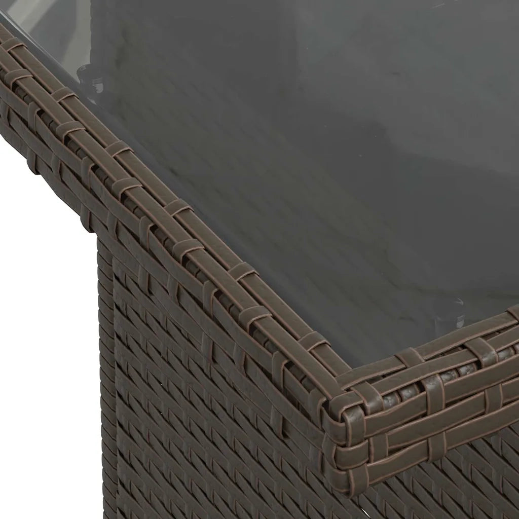 Set Divano da Giardino 9 pcs Marrone e Crema polyrattan 3349144