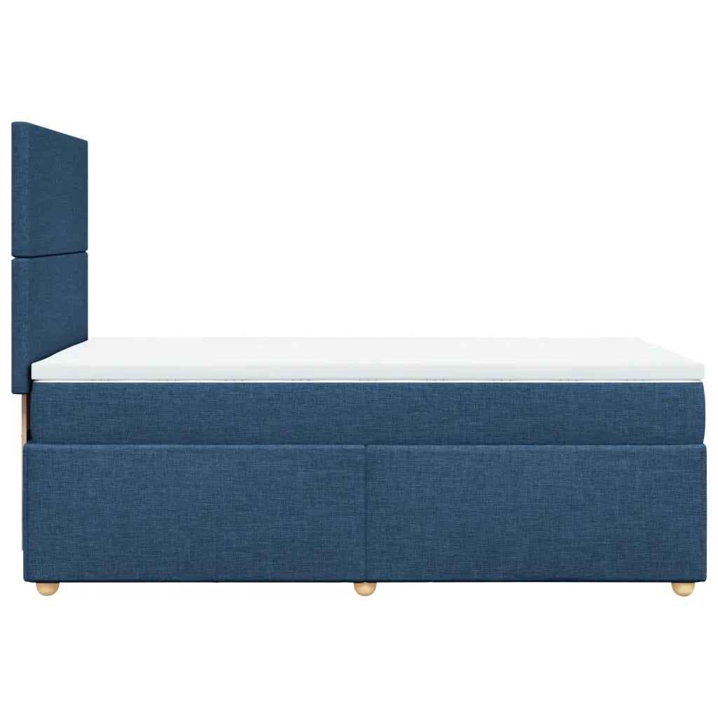Giroletto a Molle con Materasso Blu 100x200 cm in Tessuto