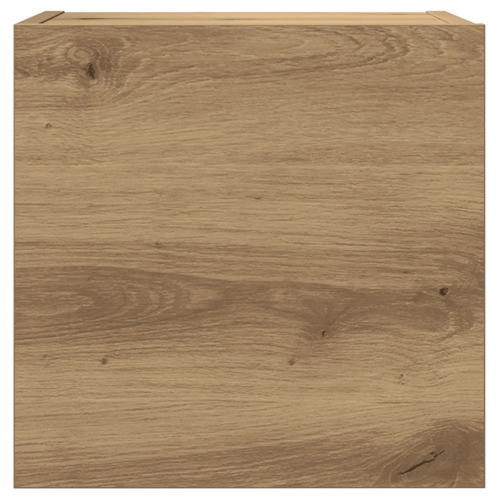 Set Mobile TV 7 pz Montato a Parete Rovere in Legno Multistrato 3329014