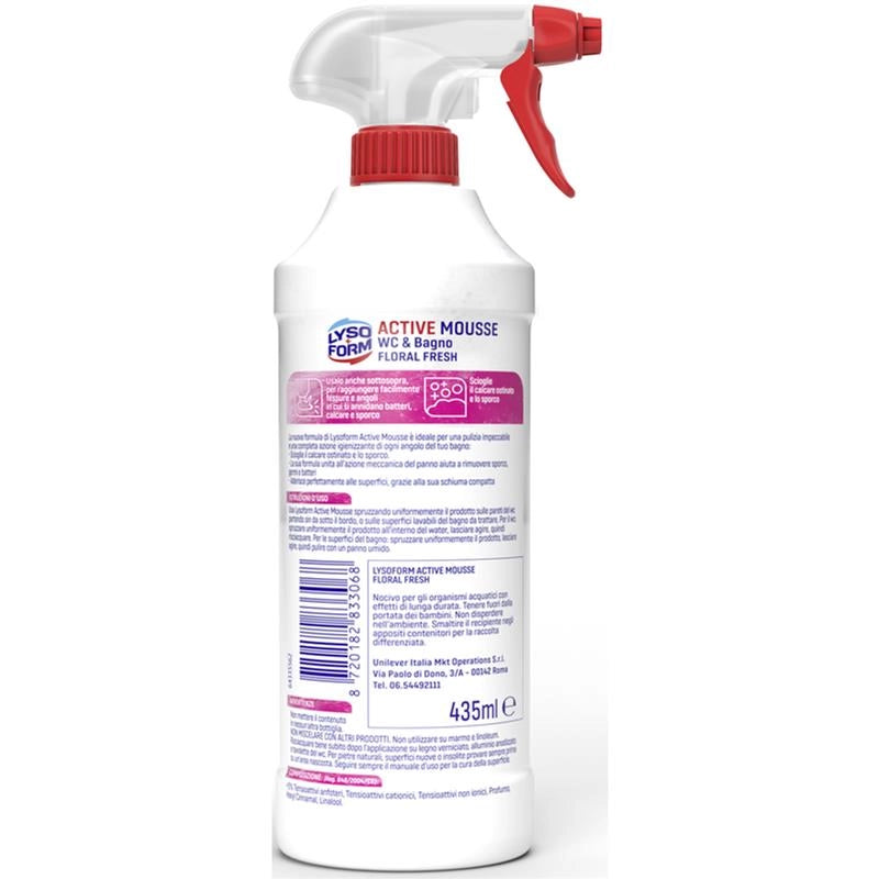 LYSOFORM WC & BAGNO ACTIVE MOUSSE OCEAN TRIGGER 435 ML FLORALFRESH OKY