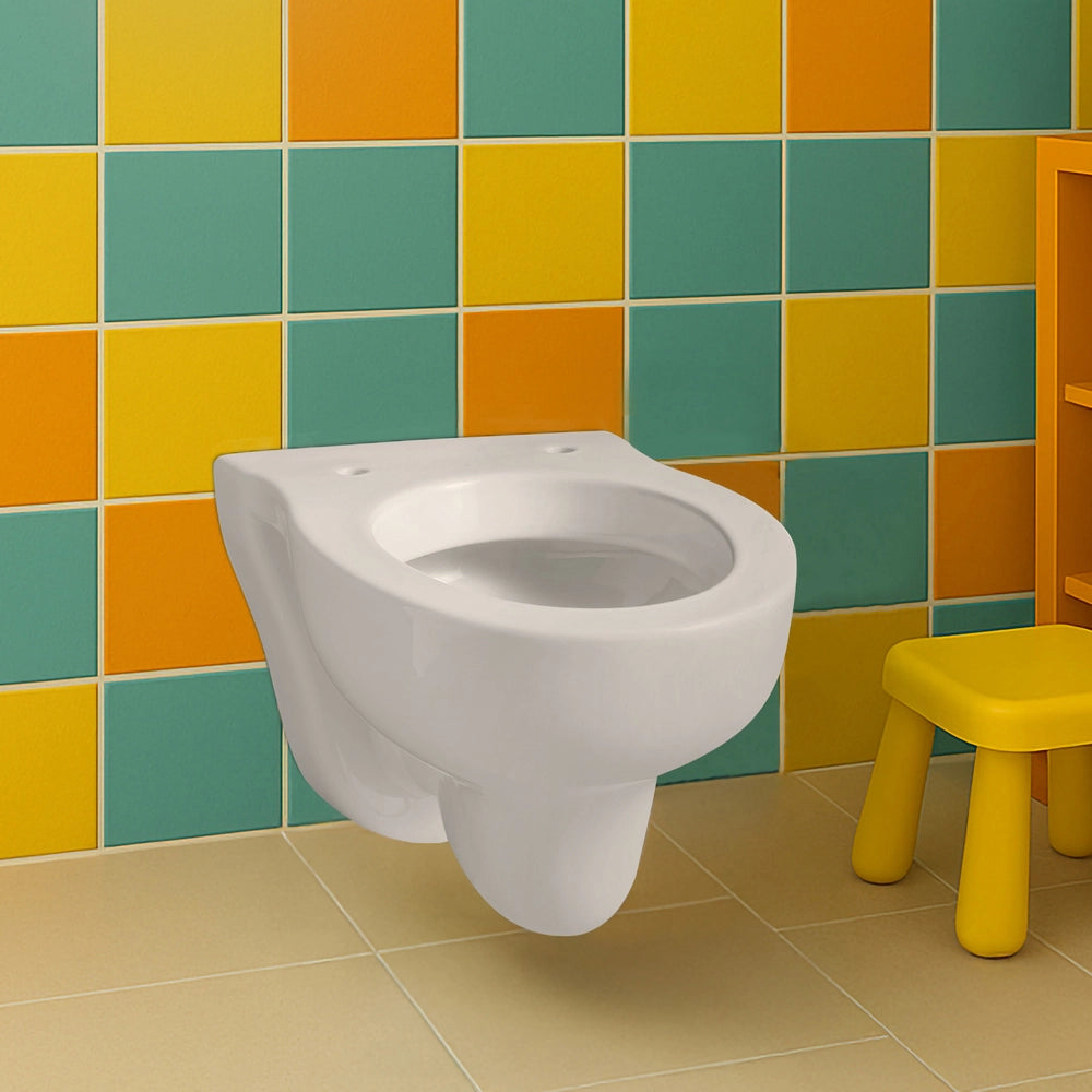 Vaso WC per bambini H29cm sospeso in ceramica bianca