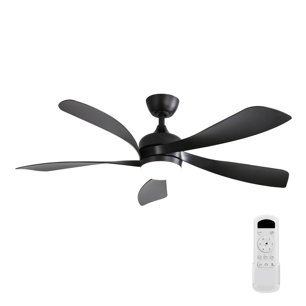 Ventilatore da soffitto YEAVIO 132 cm con illuminazione LED a 3 colori dimmerabili, motore DC silenzioso, timer e funzione estate/inverno