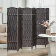 PARAVENTO 6 pannelli pieghevole 240x170 cm Legno Marrone