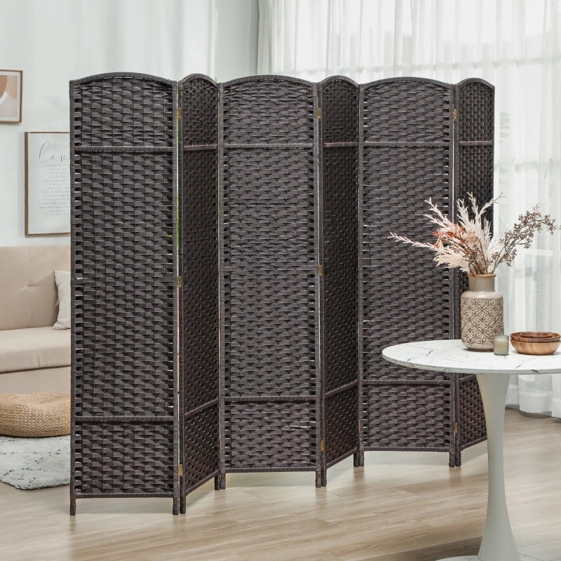 PARAVENTO 6 pannelli pieghevole 240x170 cm Legno Marrone