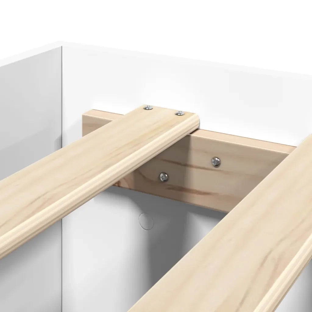 Giroletto-Struttura Letto Bianco 140x200 cm in Legno Multistrato 879718