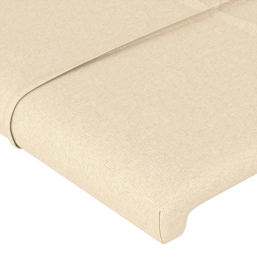 Testiera | Testata ad Orecchio Crema 83x16x78/88 cm in Tessuto